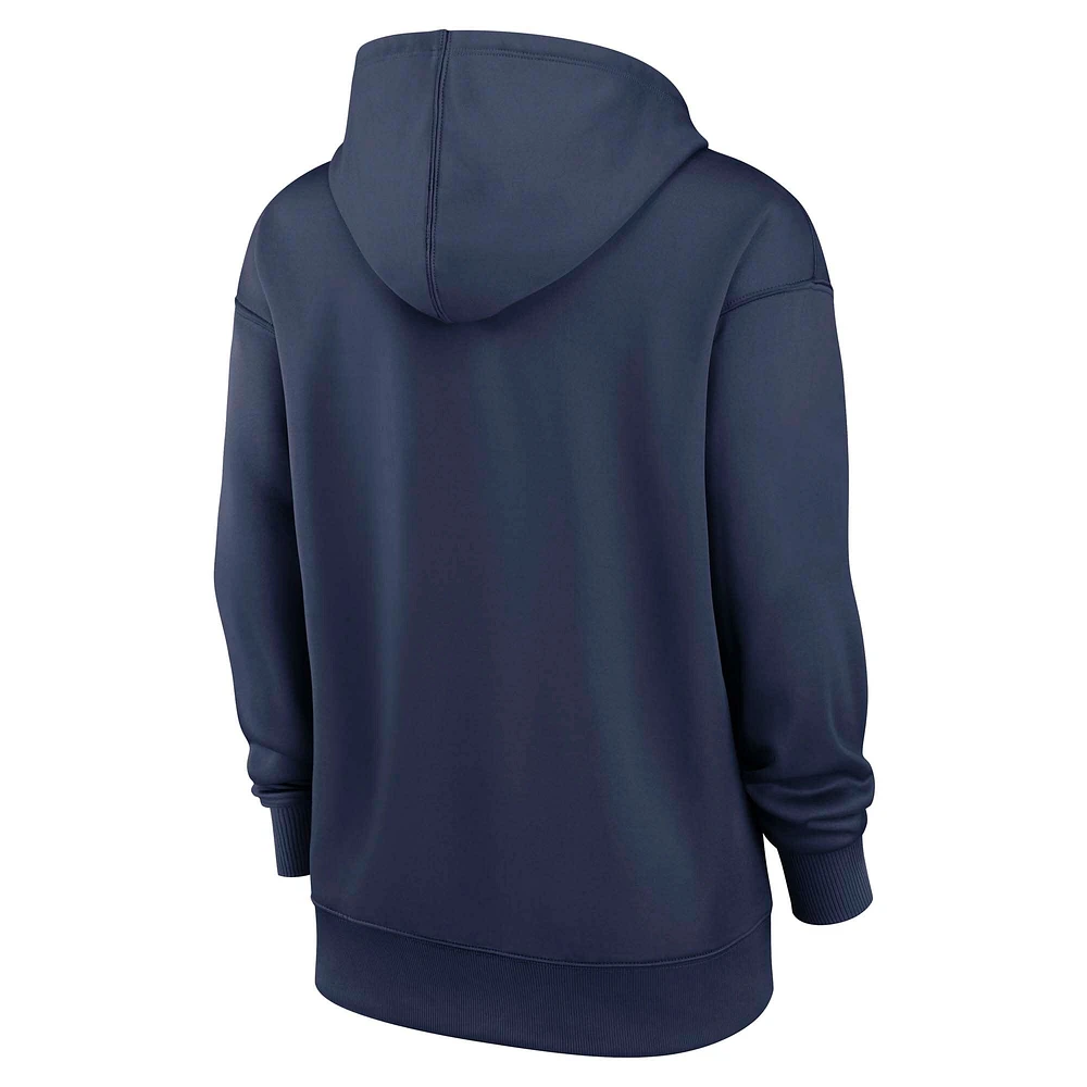 Sweat à capuche Nike bleu marine Minnesota Twins Authentic Collection City Connect Performance pour femme
