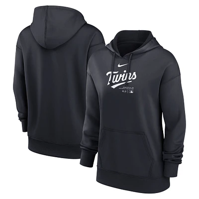 Sweat à capuche Performance Nike Minnesota Twins Authentic Collection pour femmes, bleu marine