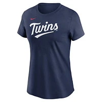 T-shirt Nike bleu marine avec logo Fuse des Minnesota Twins pour femme
