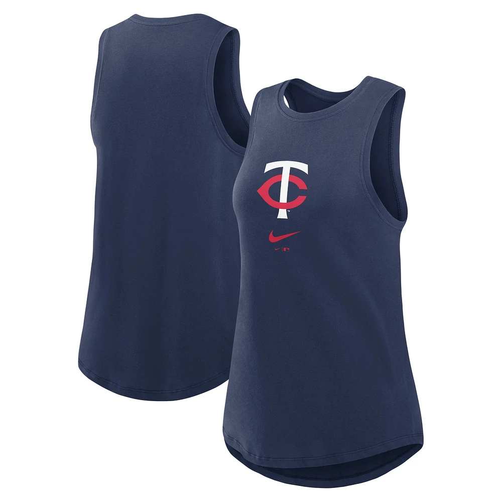 Women's Nike Navy Minnesota Twins Legacy Icon High Neck Fashion Tank Top