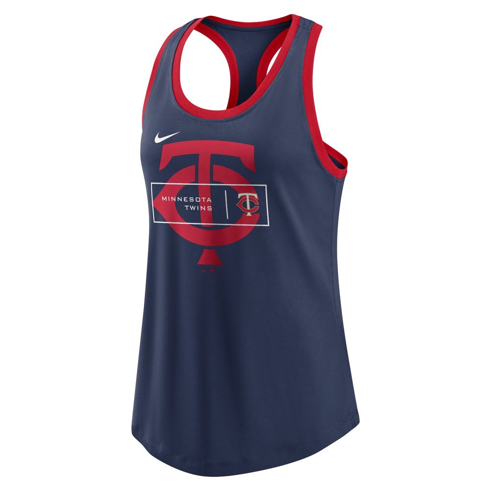 Women's Nike Navy Minnesota Twins X-Ray Racerback Performance Tank Top