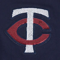 Women's Pro Standard  Navy Minnesota Twins Game Day Classics Baby Doll Cropped T-Shirt