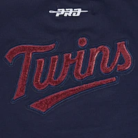 Women's Pro Standard  Navy Minnesota Twins Game Day Classics Baby Doll Cropped T-Shirt