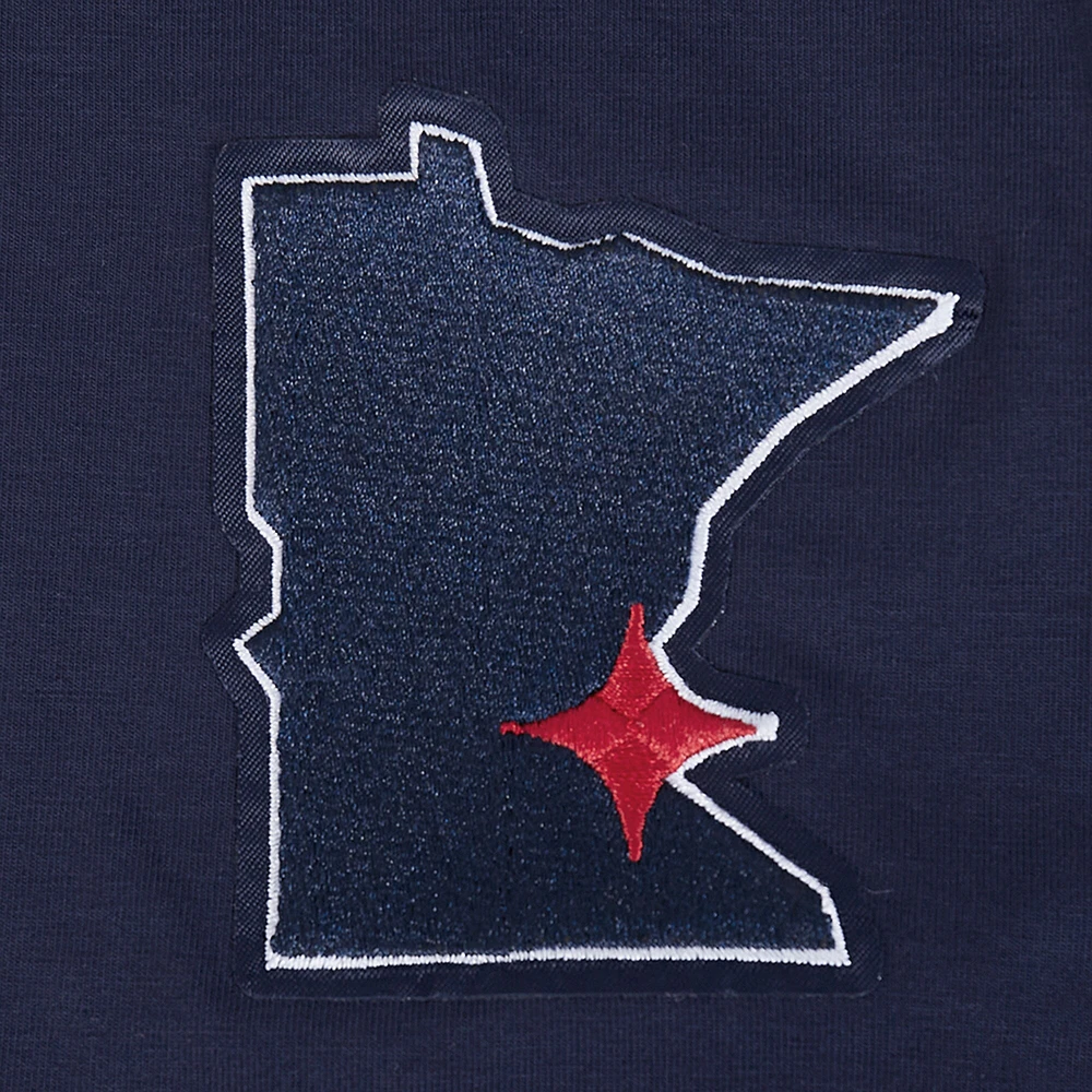 Women's Pro Standard  Navy Minnesota Twins Game Day Classics Baby Doll Cropped T-Shirt