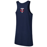 Débardeur à dos nageur doux comme un raisin bleu marine Minnesota Twins pour femmes Swing for the Fences