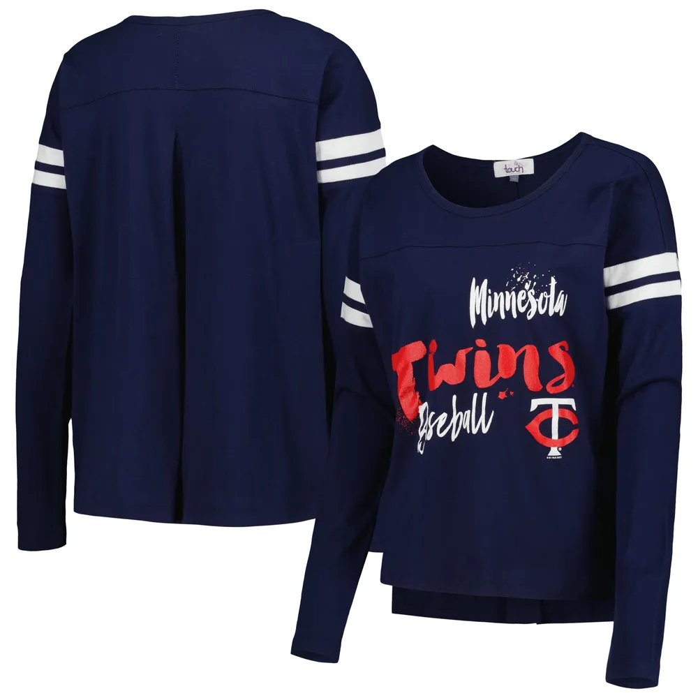 T-shirt à manches longues pour femme Touch Navy Minnesota Twins Free Agent