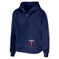 Women's WEAR by Erin Andrews Navy Minnesota Twins Full-Zip Hoodie