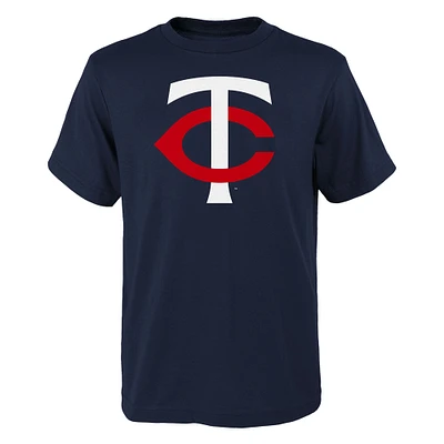 T-shirt bleu marine avec logo Minnesota Twins pour jeune de l'équipe principale