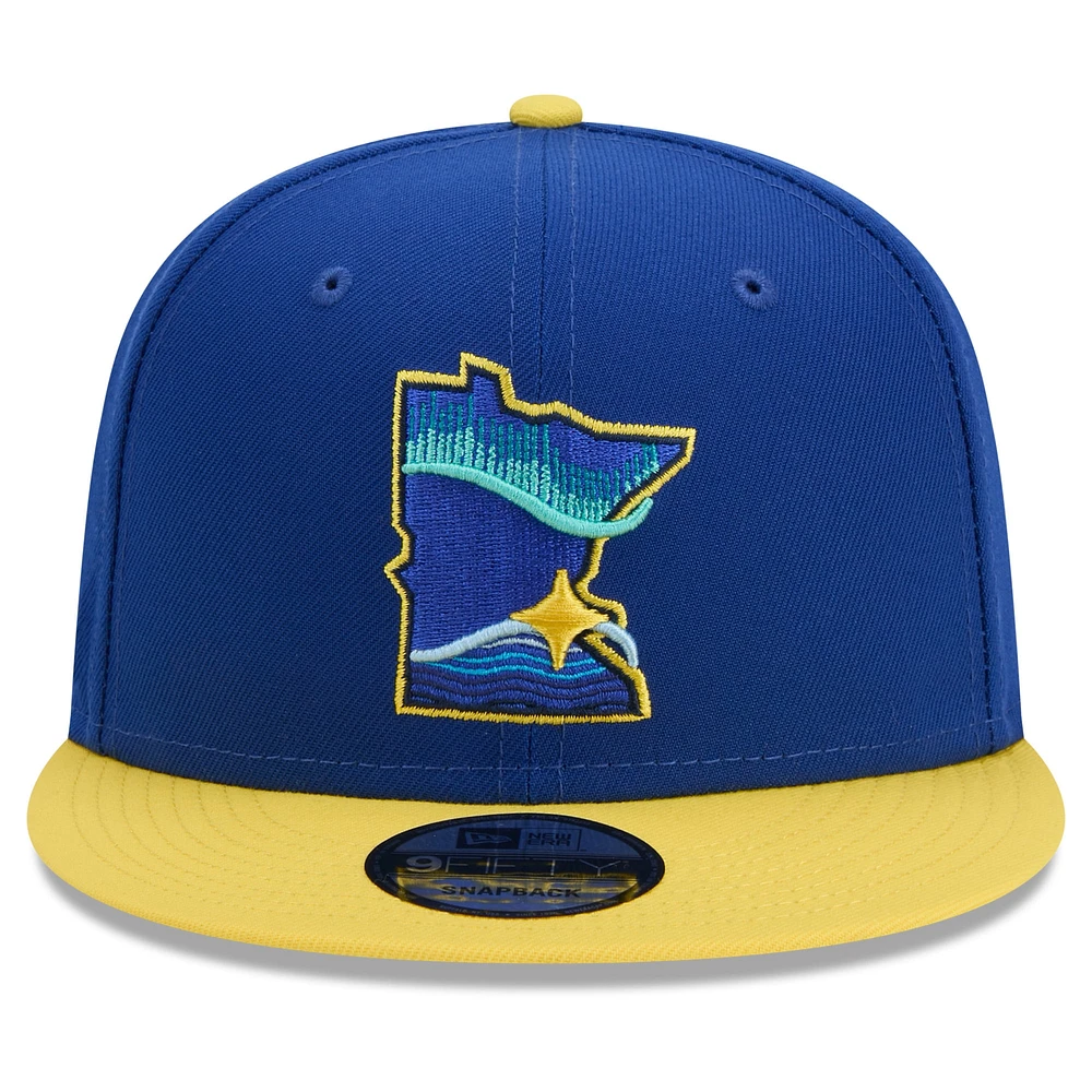 Casquette Snapback 9FIFTY New Era pour jeunes Minnesota Twins 2024 City Connect, bleu marine