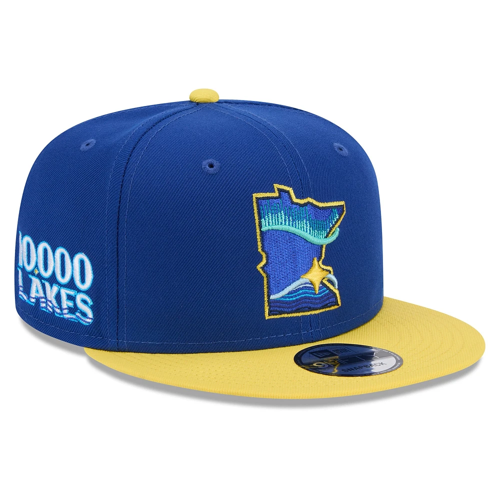 Casquette Snapback 9FIFTY New Era pour jeunes Minnesota Twins 2024 City Connect, bleu marine