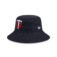 Youth New Era  Navy Minnesota Twins 2025 Spring Training All Over Print Bucket Hat