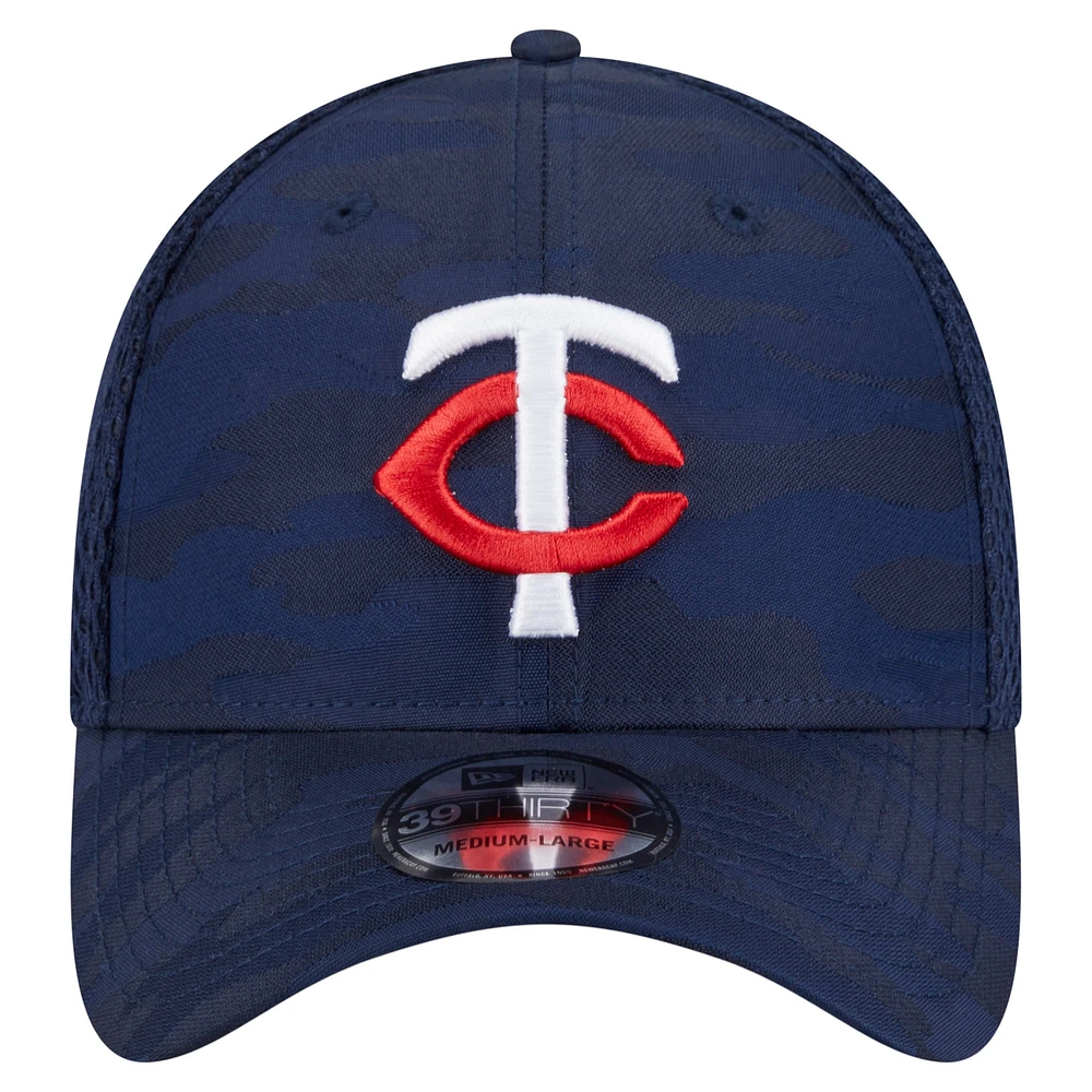 Youth New Era Navy Minnesota Twins Camo 39THIRTY Flex Hat