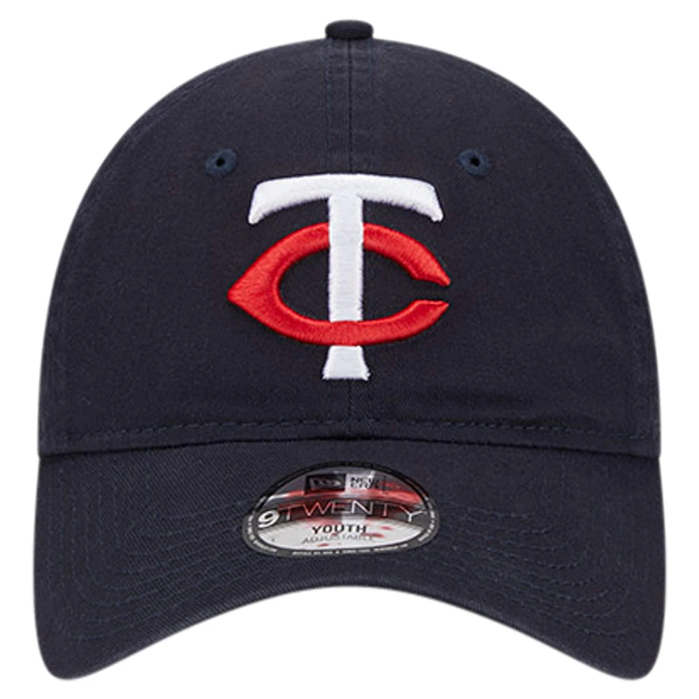 Casquette réglable 9TWENTY pour jeunes New Era, bleu marine, Minnesota Twins Team Color