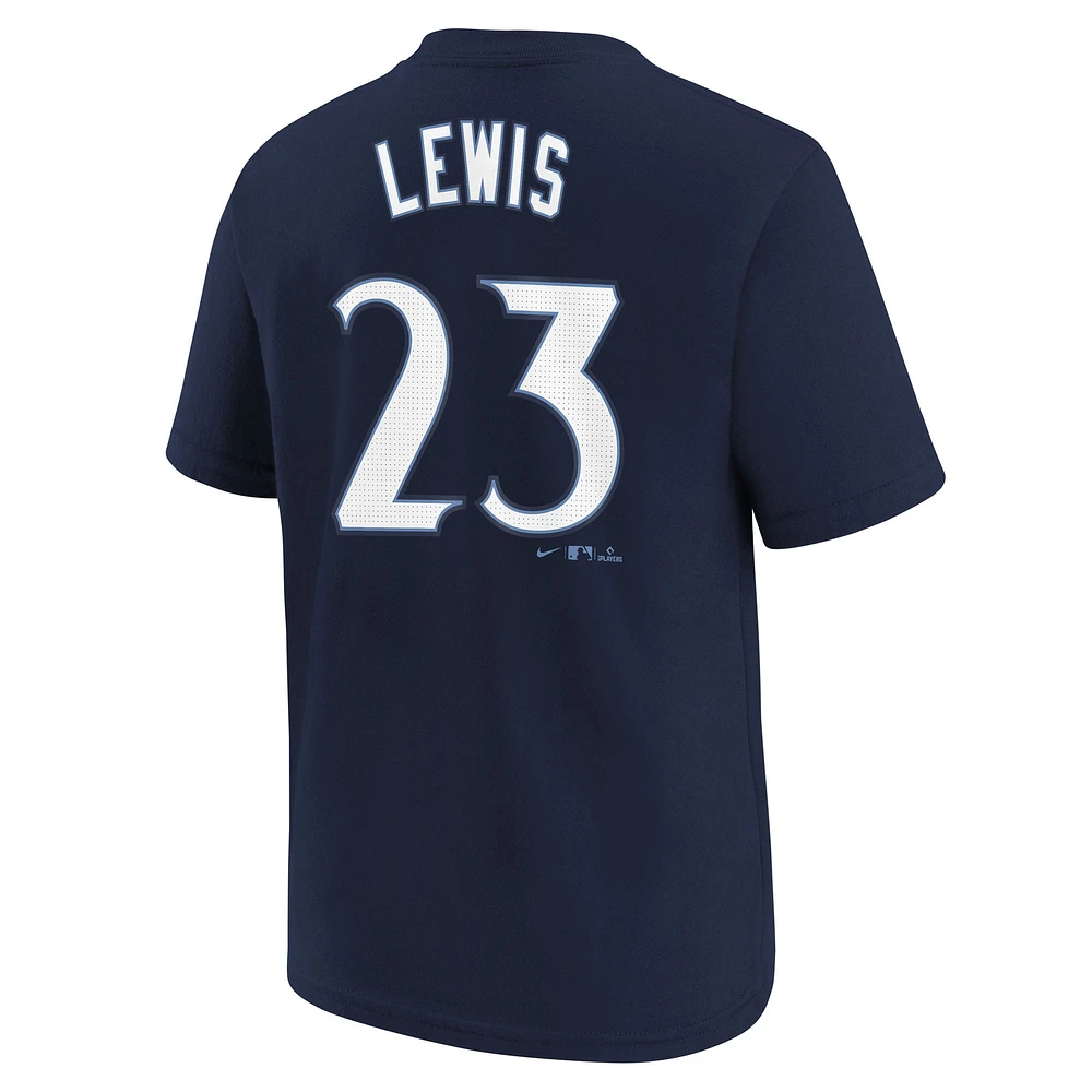 Youth Nike Royce Lewis Navy Minnesota Twins Fuse City Connect Name & Number T-Shirt