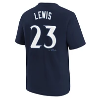 Youth Nike Royce Lewis Navy Minnesota Twins Fuse City Connect Name & Number T-Shirt