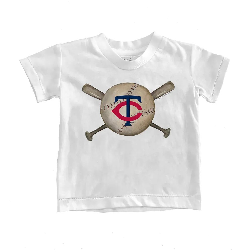 Girls Youth Tiny Turnip Navy Atlanta Braves Stitched Baseball Fringe T-Shirt Size: Small