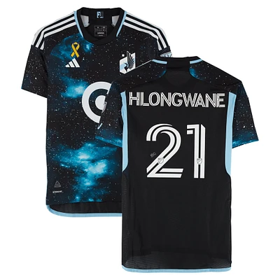 Bongokuhle Hlongwane Minnesota United FC Autographed Match-Used #21 Black adidas Jersey from the 2024 MLS Season - Size M