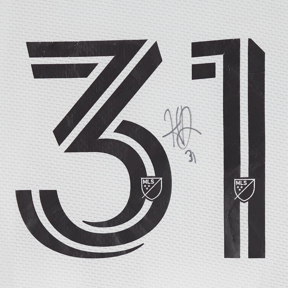 Hassani Dotson Minnesota United FC Autographed Match-Used #31 White adidas Jersey from the 2024 MLS Season - Size M