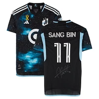Jeong Sang-bin Minnesota United FC Autographed Match-Used #11 Black adidas Jersey from the 2024 MLS Season - Size S