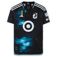 Jeong Sang-bin Minnesota United FC Autographed Match-Used #11 Black adidas Jersey from the 2024 MLS Season - Size S