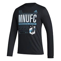 Men's adidas Black Minnesota United FC Club DNA Long Sleeve AEROREADY T-Shirt