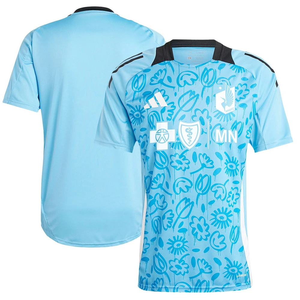 Men's adidas Blue Minnesota United FC 2024 One Planet Pre-Match Top