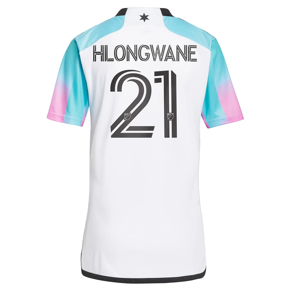 Men's adidas Bongokuhle Hlongwane White Minnesota United FC 2023 The Northern Lights Kit Replica Jersey