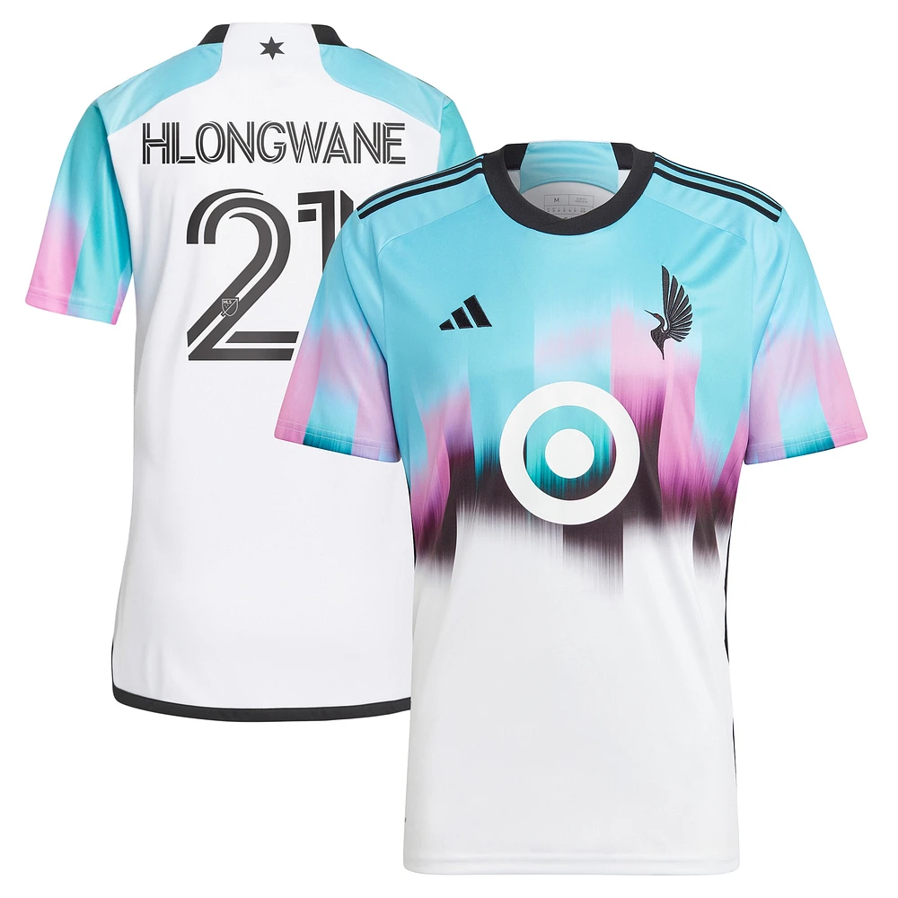 Men's adidas Bongokuhle Hlongwane White Minnesota United FC 2023 The Northern Lights Kit Replica Jersey