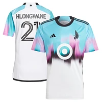 Men's adidas Bongokuhle Hlongwane White Minnesota United FC 2023 The Northern Lights Kit Replica Jersey