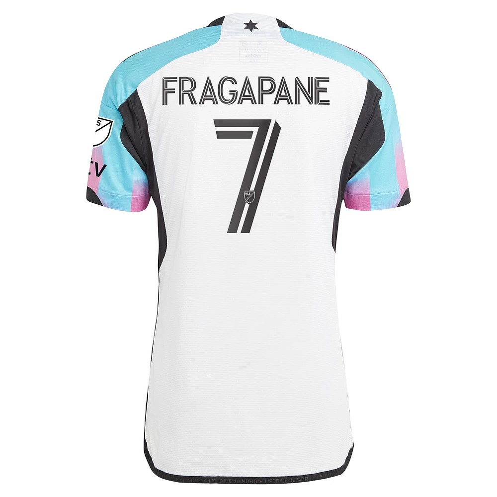 Adidas Franco Fragapane Homme Blanc Minnesota United FC 2023 The Northern Lights Kit Authentique Maillot