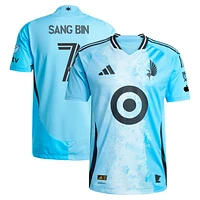Men's adidas Jeong Sang-bin Blue Minnesota United FC 2025 CONVERGENCE Authentic Player Jersey