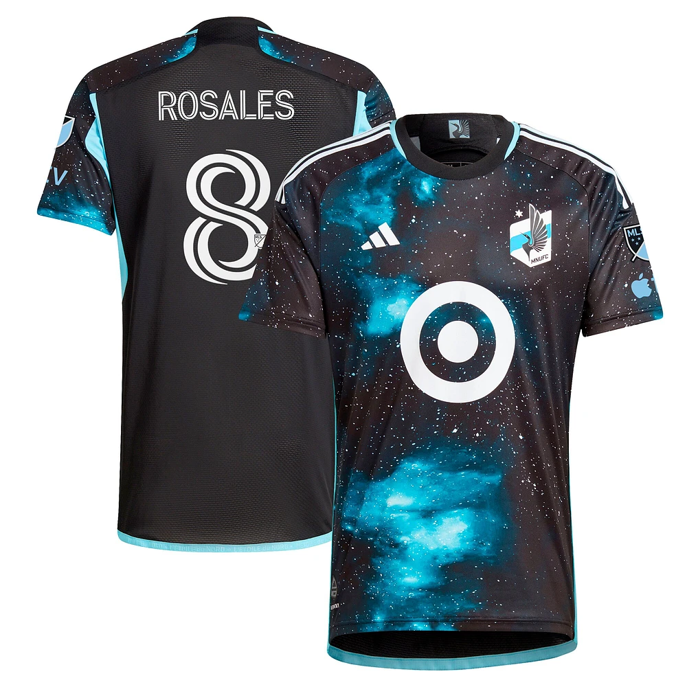 Maillot de joueur authentique Joseph Rosales noir Minnesota United FC 2024 Starry Night pour homme adidas