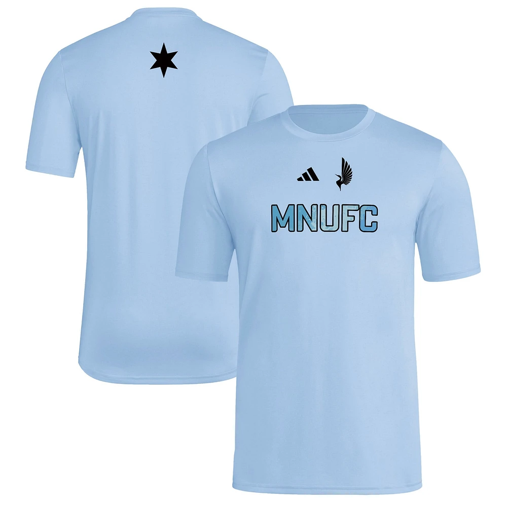Men's adidas Light Blue Minnesota United FC 2025 Jersey Hook AEROREADY T-Shirt