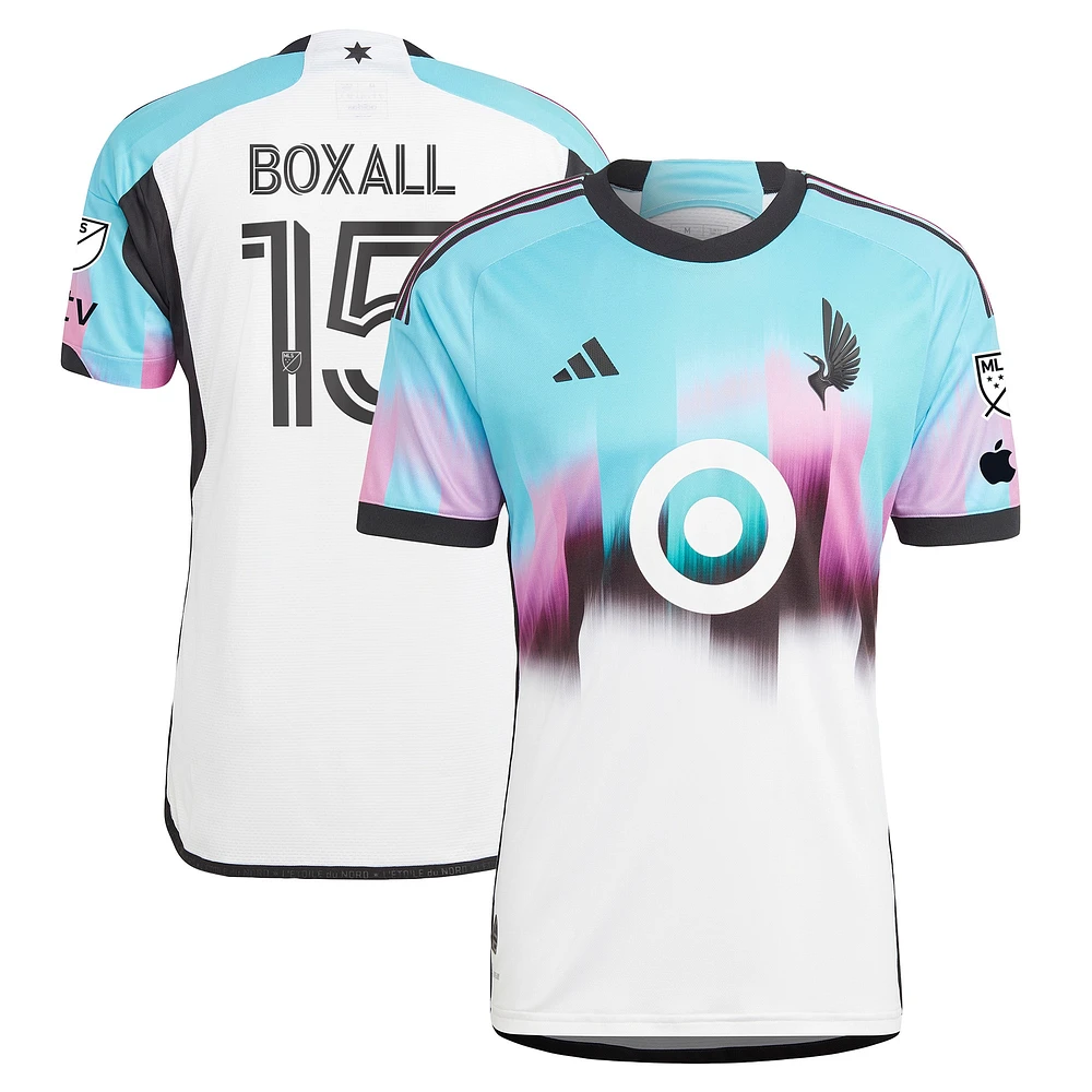 Adidas Michael Boxall Blanc Minnesota United FC 2023 The Northern Lights Kit Authentique Maillot