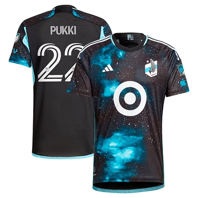 Men's adidas Teemu Pukki Black Minnesota United FC 2024 Starry Night Authentic Player Jersey