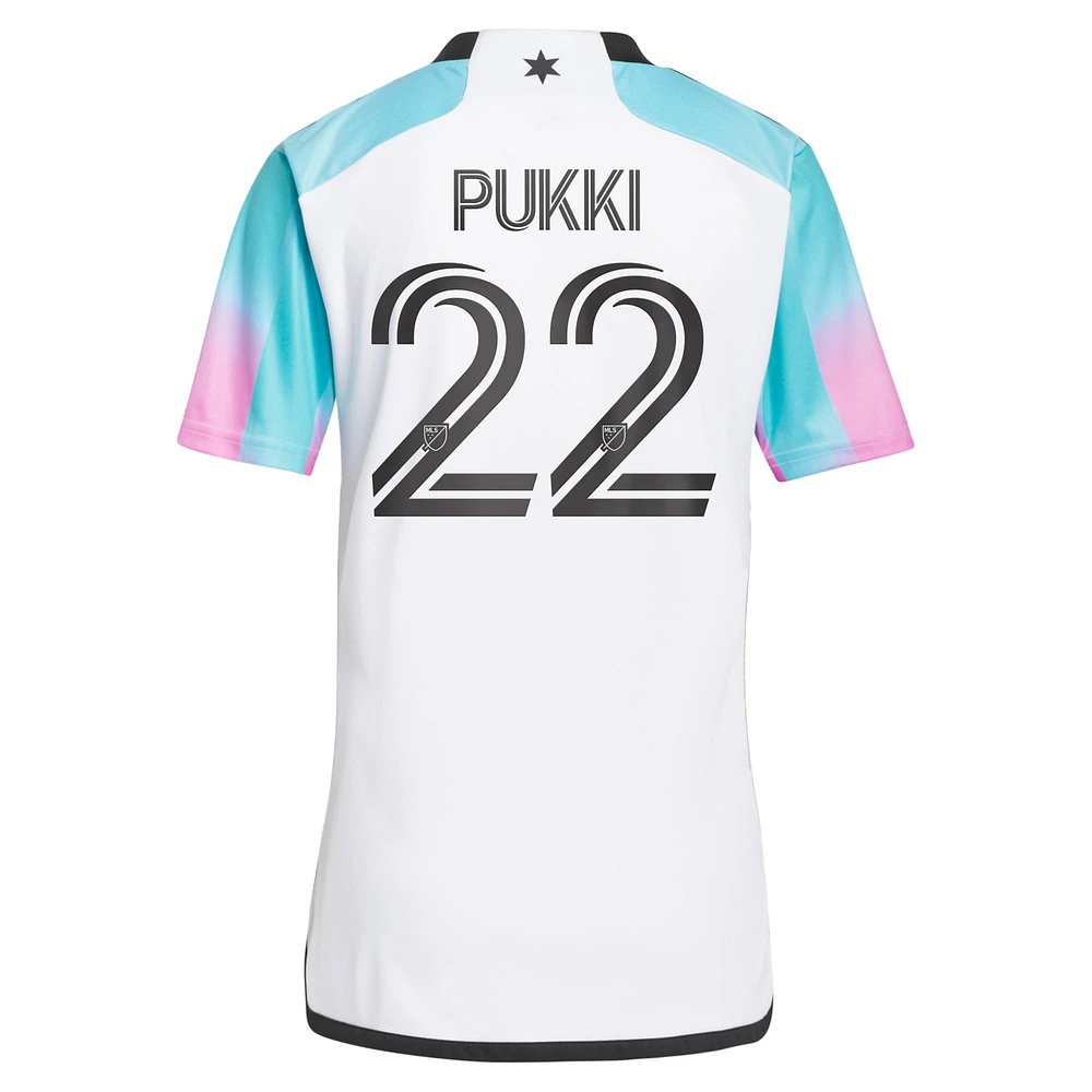 Maillot adidas Teemu Pukki blanc Minnesota United FC 2024 The Northern Lights Kit Replica Player pour homme