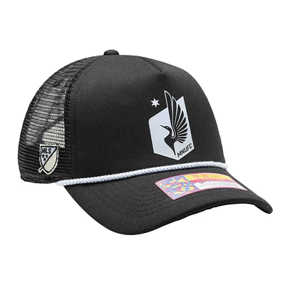 Men's Black Minnesota United FC Atmosphere Trucker Adjustable Hat