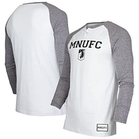 Concepts Sport - T-shirt à manches longues raglan Minnesota United FC Concord Henley pour homme, crème/anthracite