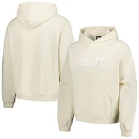 Men's Cream Minnesota United FC Tonal Team Primary Logo Oversized Raglan Pullover Hoodie