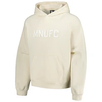 Men's Cream Minnesota United FC Tonal Team Primary Logo Oversized Raglan Pullover Hoodie