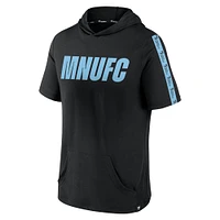 Men's Fanatics Black Minnesota United FC Definitive Victory Short-Sleeved Pullover Hoodie