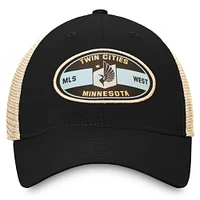 Casquette réglable noire Minnesota United FC True Classic Trucker de marque Fanatics pour hommes