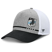 Men's Fanatics Heather Gray Minnesota United FC Low Block Trucker Adjustable Hat