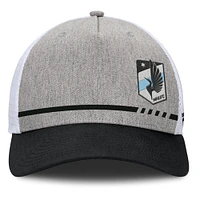 Men's Fanatics Heather Gray Minnesota United FC Low Block Trucker Adjustable Hat