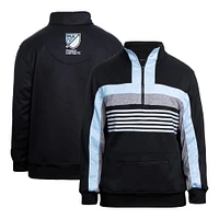 Men's Grungy Gentleman Black Minnesota United FC Tracksuit Tri-Blend Quarter-Zip Sweatshirt