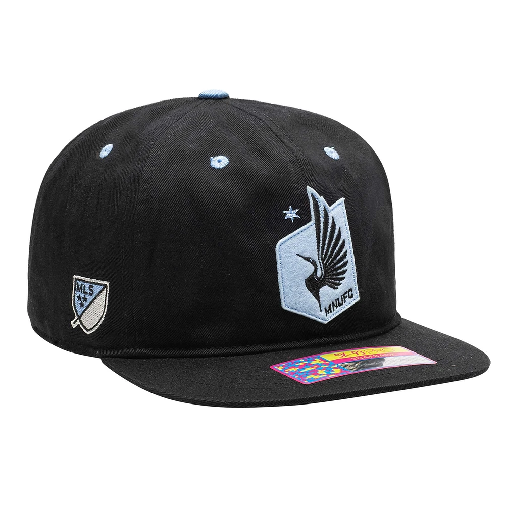 Casquette Snapback Bankroll noire Minnesota United FC pour hommes