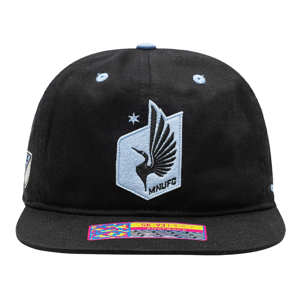 Men's Minnesota United FC Black Bankroll Snapback Hat