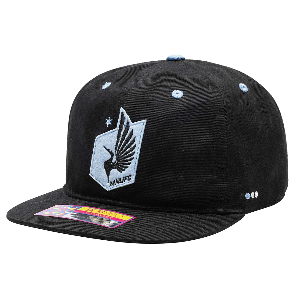 Men's Minnesota United FC Black Bankroll Snapback Hat