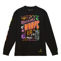 Men's Mitchell & Ness Black Minnesota United FC Papel Picado Long Sleeve T-Shirt