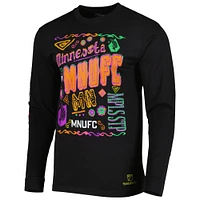 Men's Mitchell & Ness Black Minnesota United FC Papel Picado Long Sleeve T-Shirt